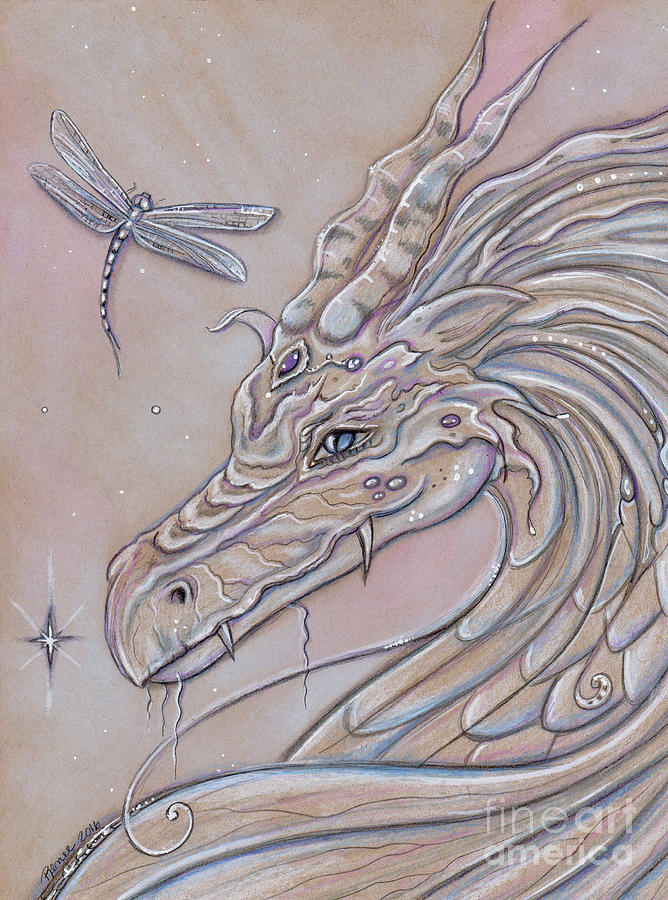 White Dragon Painting - Unlikely Friends by Renee Lavoie