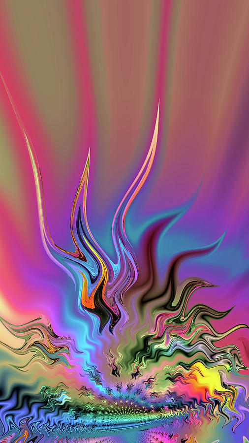 Unsettle color waves Digital Art by Claude McCoy