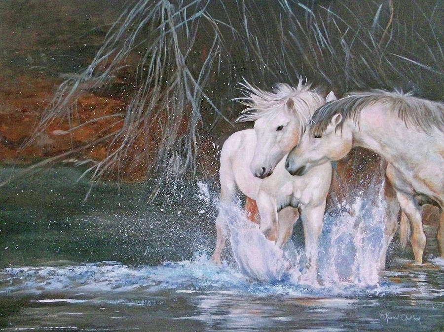 Horse Painting - Unspoken Persuasion by Karen Kennedy Chatham