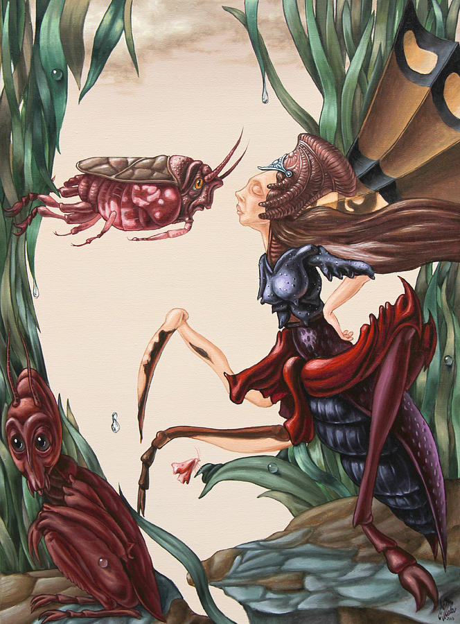Unsung song of Alice Coopers love of insects. Painting by Victor Molev