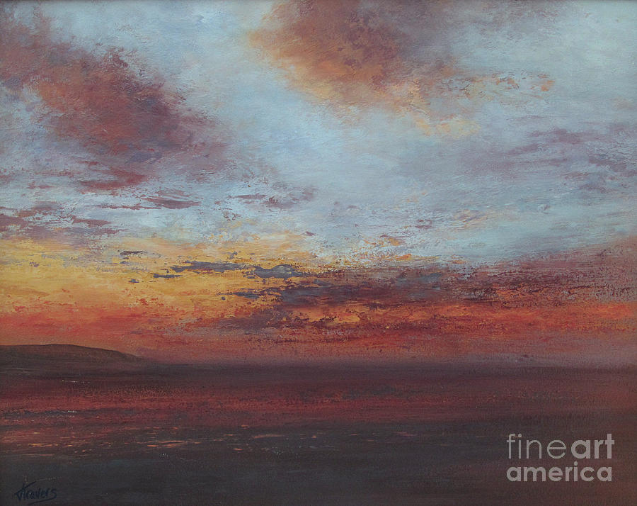 Sunset Painting - Until Tomorrow by Valerie Travers