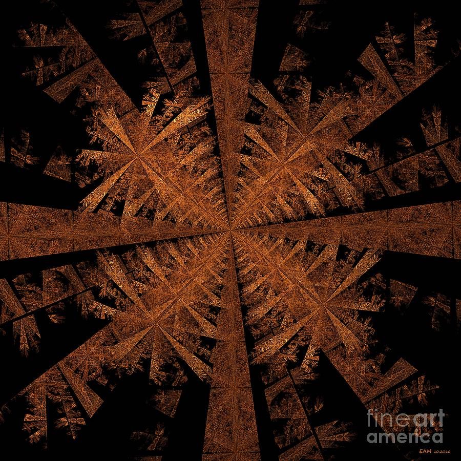 Abstract Digital Art - This Moment / copper  by Elizabeth McTaggart