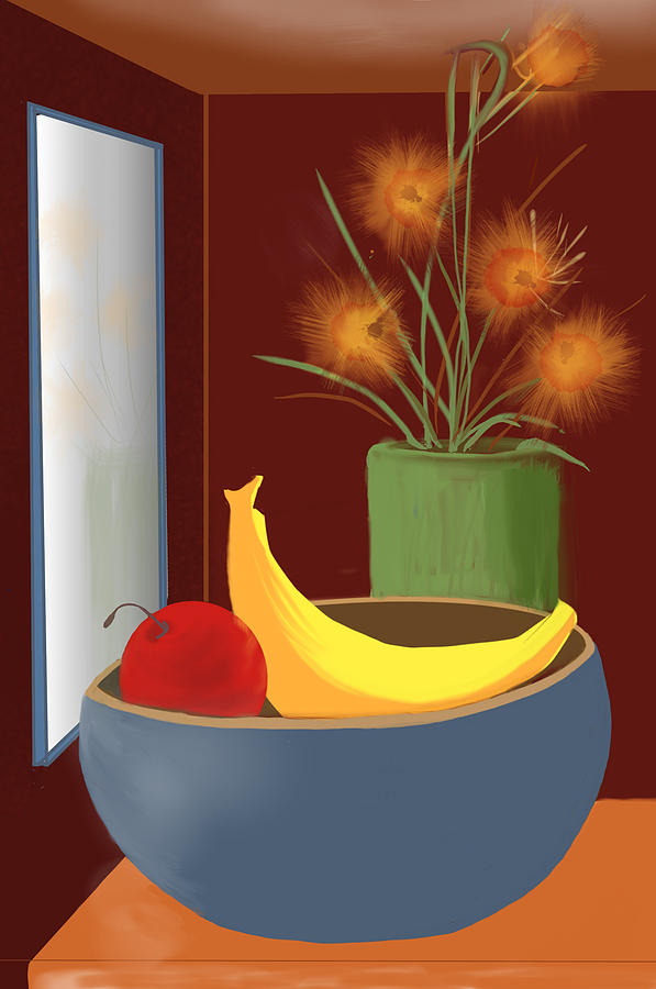 Fruit Digital Art - Floral and Fruit by Dennis Casto