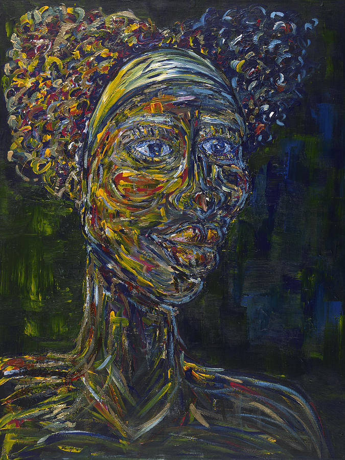 Woman Painting - Untitled  by Chakanaka Zinyemba