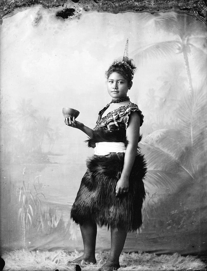 Untitled, circa 1896, Samoa, by Thomas Andrew. Painting by Celestial Images