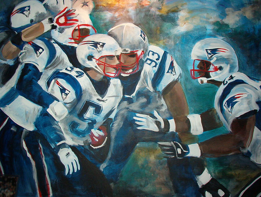 Football Painting - Untitled by Elisa Davis Football Painting - Untitled by Elisa Davis