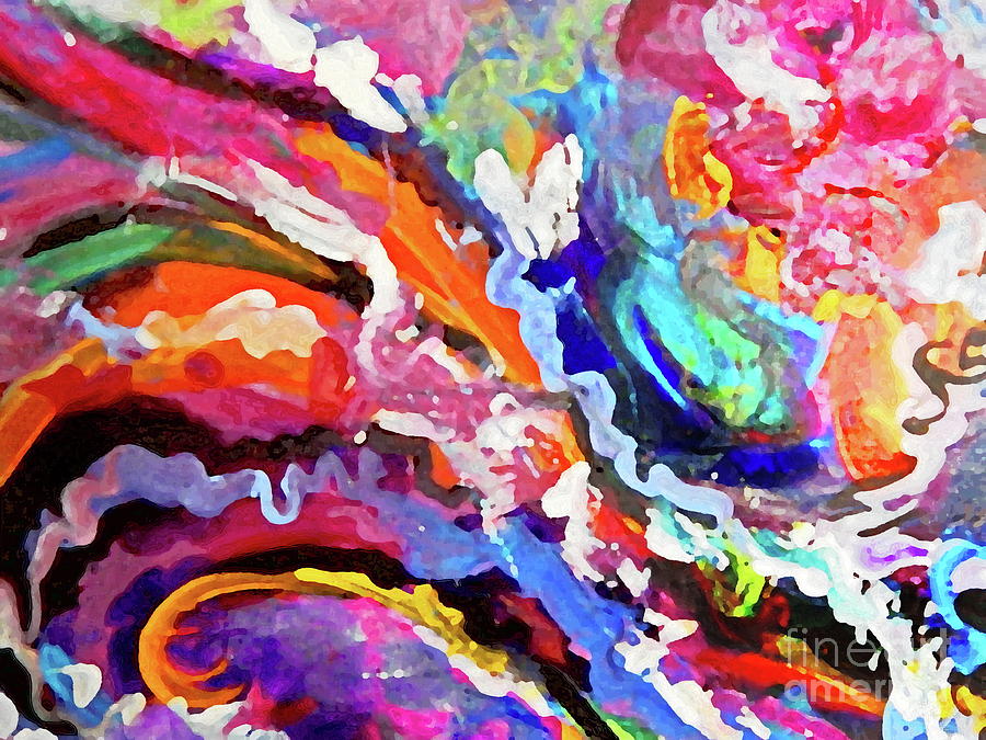 Untitled hybrid Painting by Priscilla Batzell Expressionist Art Studio Gallery