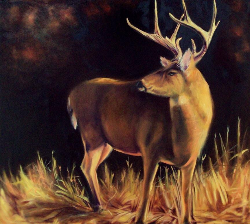 Deer Painting - Untitled by Jim Wetherington