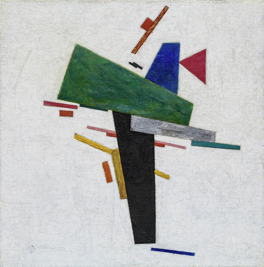 Primary Colors Painting - Untitled by Kazimir Malevich