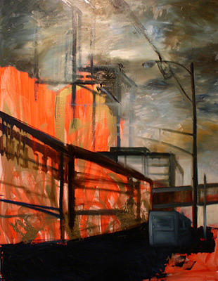 Cityscape Painting - Untitled by Marty Smith Cityscape Painting - Untitled by Marty Smith