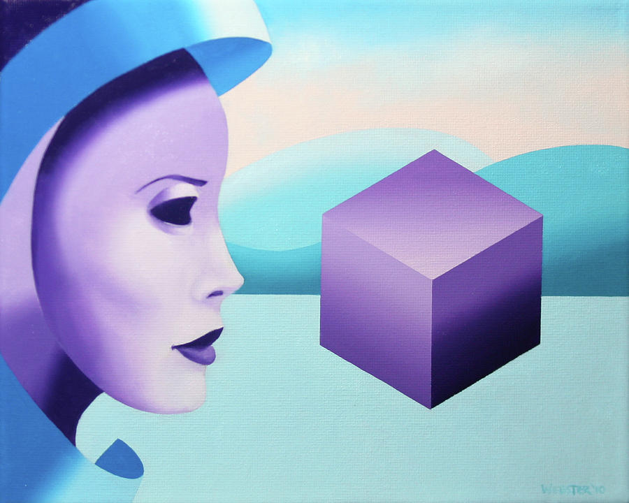 Untitled Mask Oil and Acrylic Painting Painting by Mark Webster