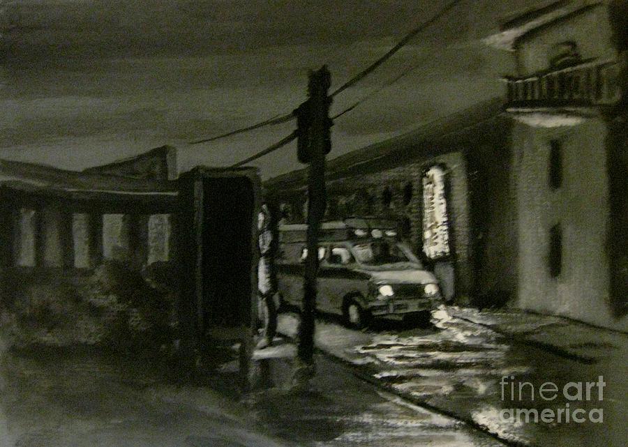 Black And White Painting - Untitled Number One by John Malone
