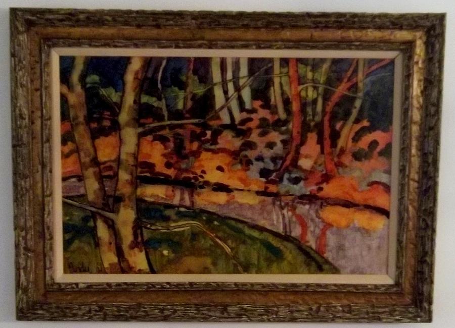 Untitled Woodland Scene Painting by Donald Roy Purdy 