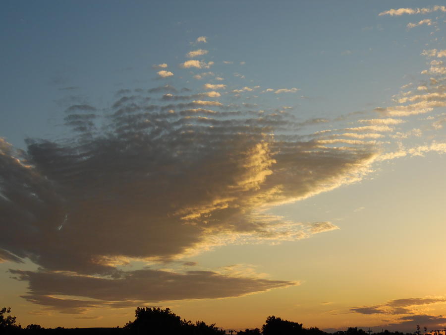 Sunset Photograph - Unusual Cloud at sunset by Pamela Pursel