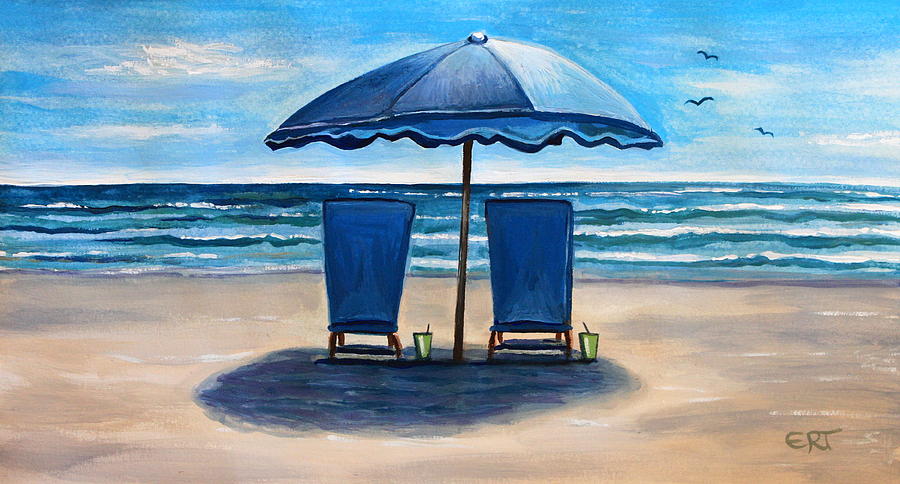 Unwind at the Beach Painting by Elizabeth Robinette Tyndall