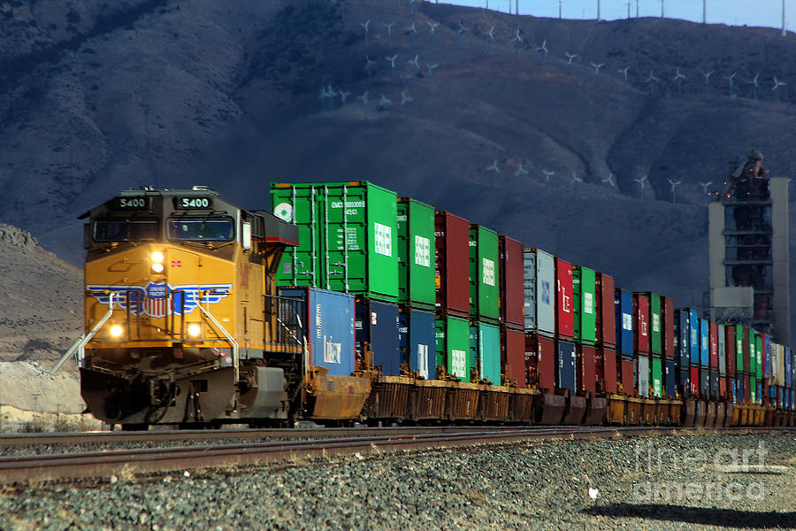 UP 5400 Diesel Locomotive in Tehachapi Southern California Photograph by Wernher Krutein