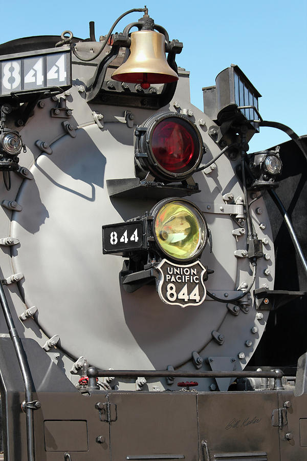 UP 844 Bell and Headlights Photograph by Bill Kesler