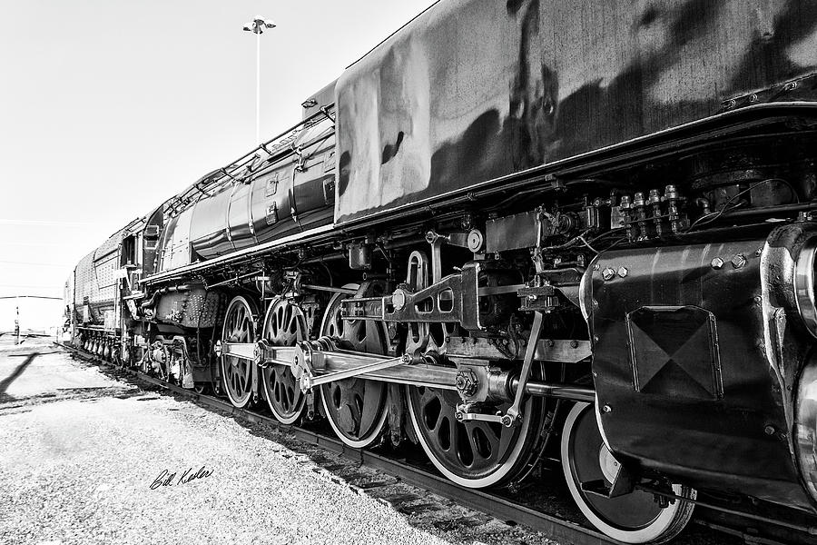 UP 844 - Meet The Drivers - Black-and-White Photograph by Bill Kesler