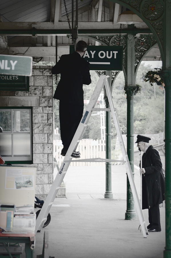 Up a ladder Photograph by Andy Thompson