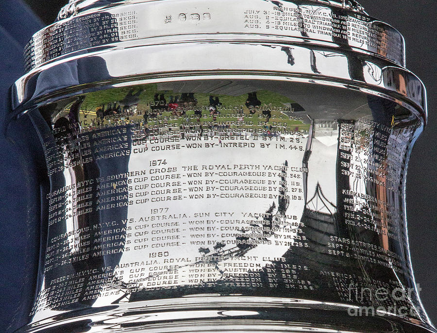 Up Close Americas Cup Photograph by Chuck Kuhn
