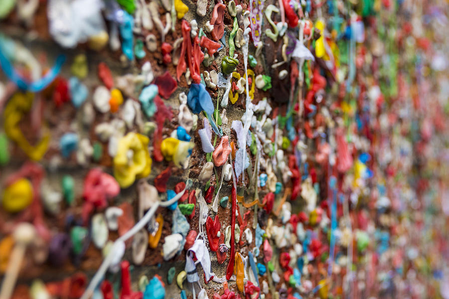 Up close and personal with the Seattle Gum Wall Photograph by Matt McDonald