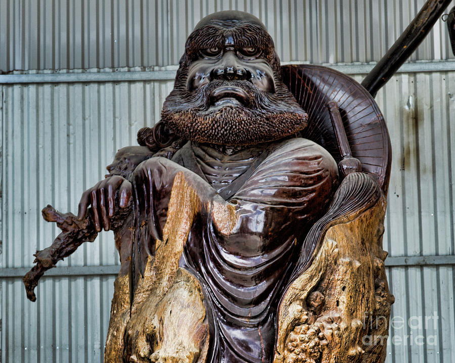 UP Close Wood Statue Carvings Vietnam  Photograph by Chuck Kuhn