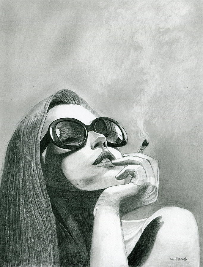 Drawing smoking girl by emphis | OurArtCorner