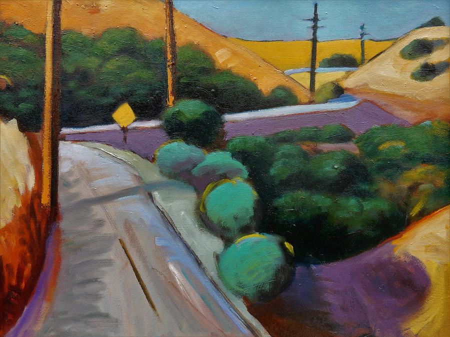 Road Painting - Up Metcalf by Gary Coleman