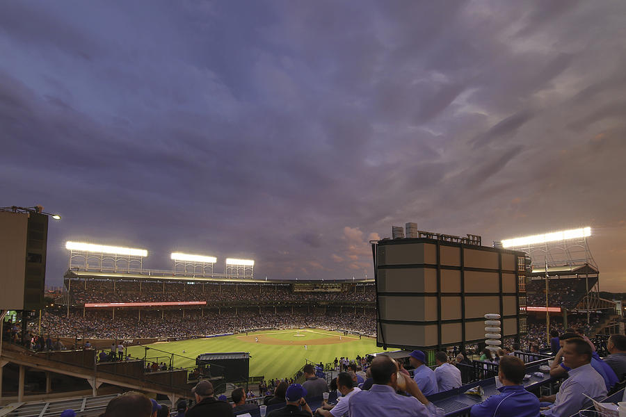 Chicago Cubs Photograph - Up On The Roof by Greg Thiemeyer