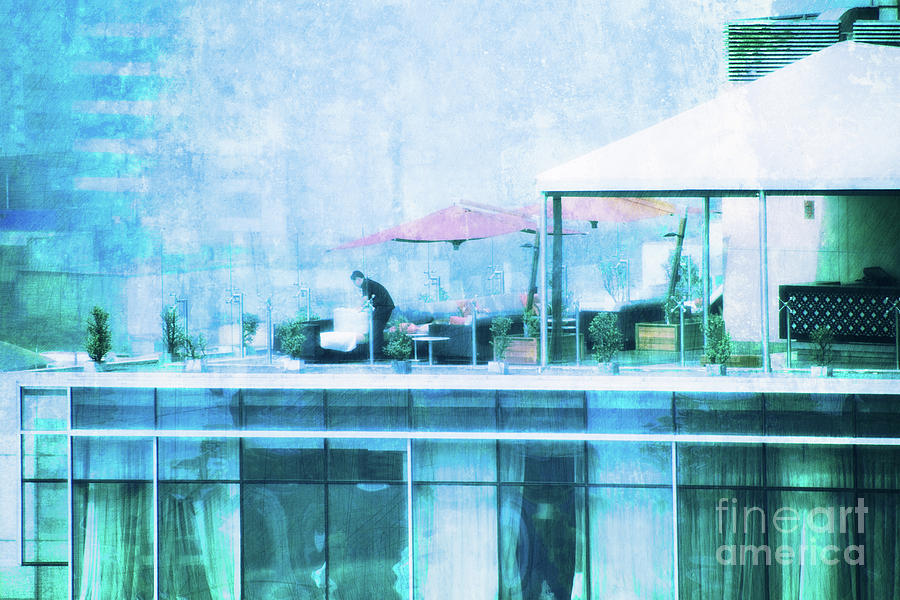 Up on the Roof - II Digital Art by Mary Machare