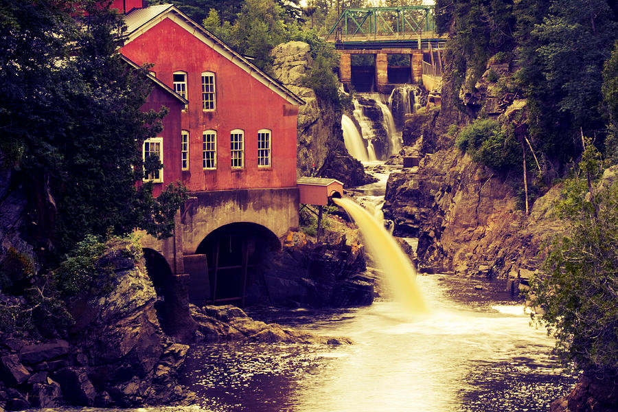 Waterfall Photograph - Up River at the Old Mill by Carol Hathaway