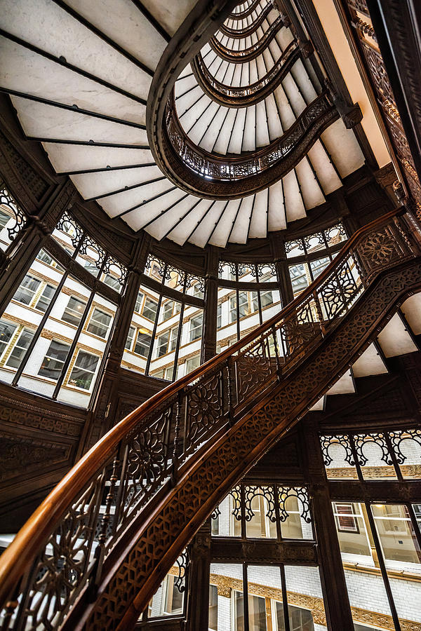 Up the Iconic Rookery Building Staircase Photograph by Anthony Doudt
