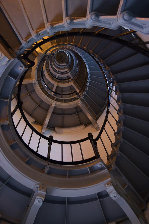 Up The Lighthouse Stairs  Photograph by Warren Thompson