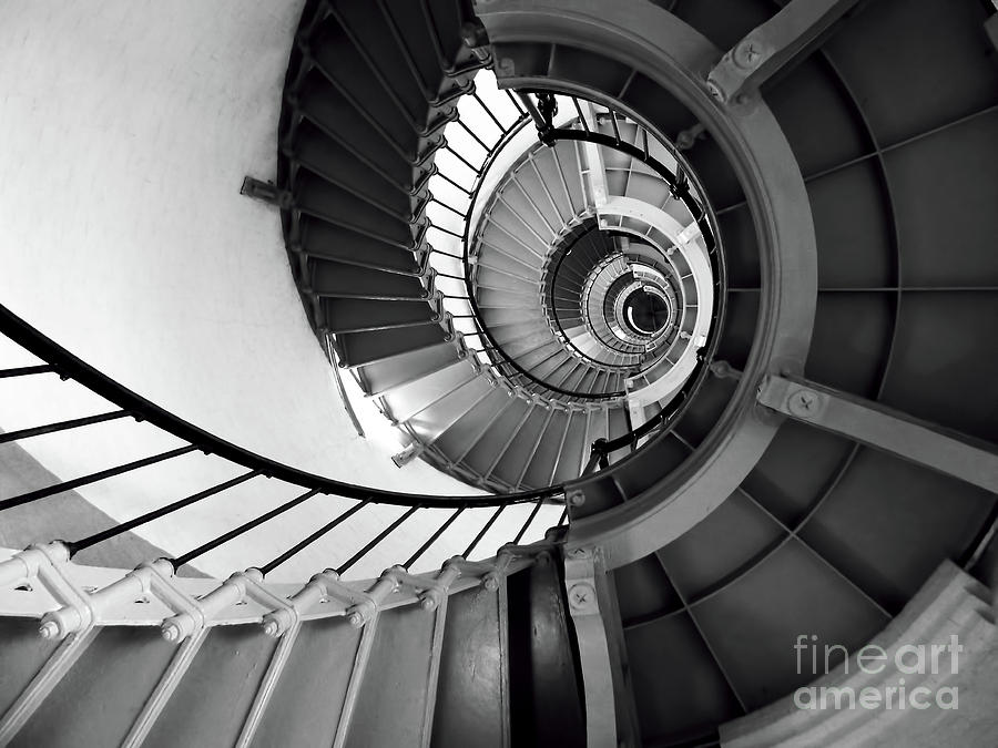 Up The Ponce Inlet Lighthouse Spiral Staircase Photograph by D Hackett
