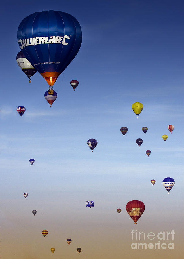 Balloon Fiesta Photograph - Up Up And Away  by Ang El