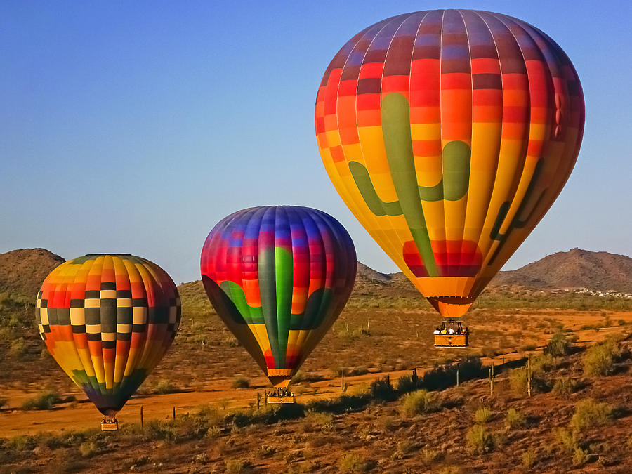 Up, Up. Up and Away in Arizona USA Photograph by Tony Crehan