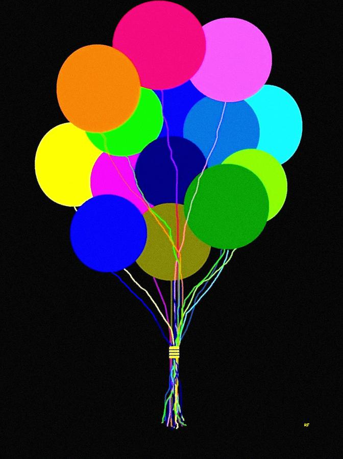 Upbeat Balloons Digital Art by Will Borden