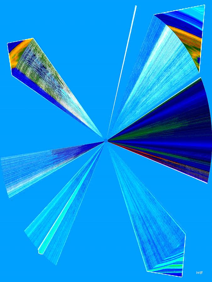 Upbeat Blue Abstract Digital Art by Will Borden