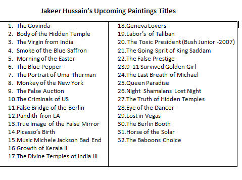 Upcoming Painting Titles Painting by Jakeer Hussain