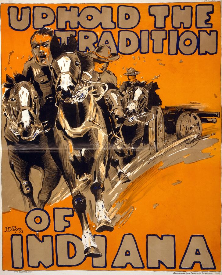 Uphold The Tradition Of Indiana - Vintage World War Poster Mixed Media