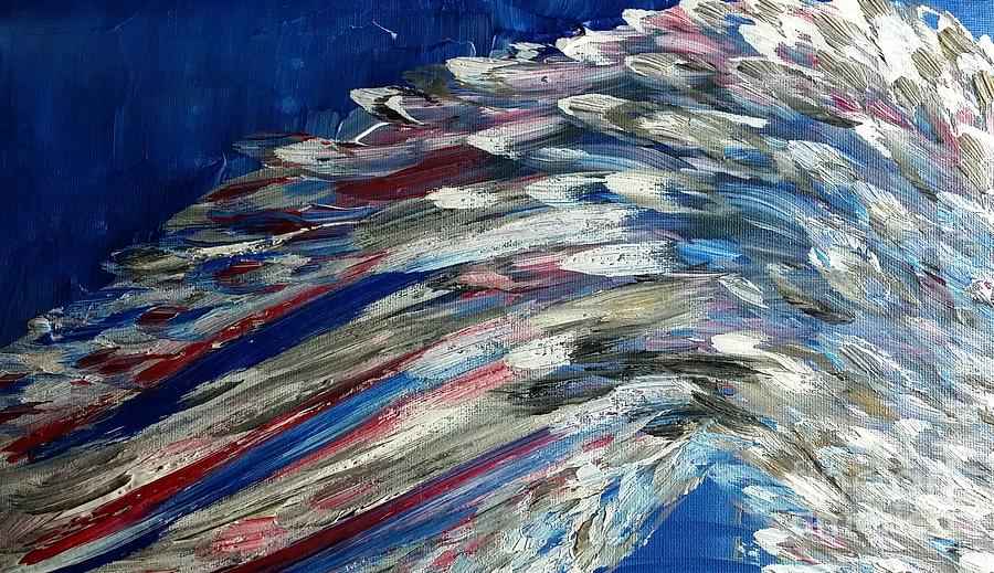 Madonna Painting - Upon a Wing of Patriot by Tracy Delfar