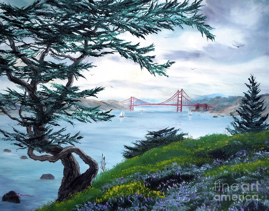 San Francisco Painting - Upon Seeing the Golden Gate by Laura Iverson