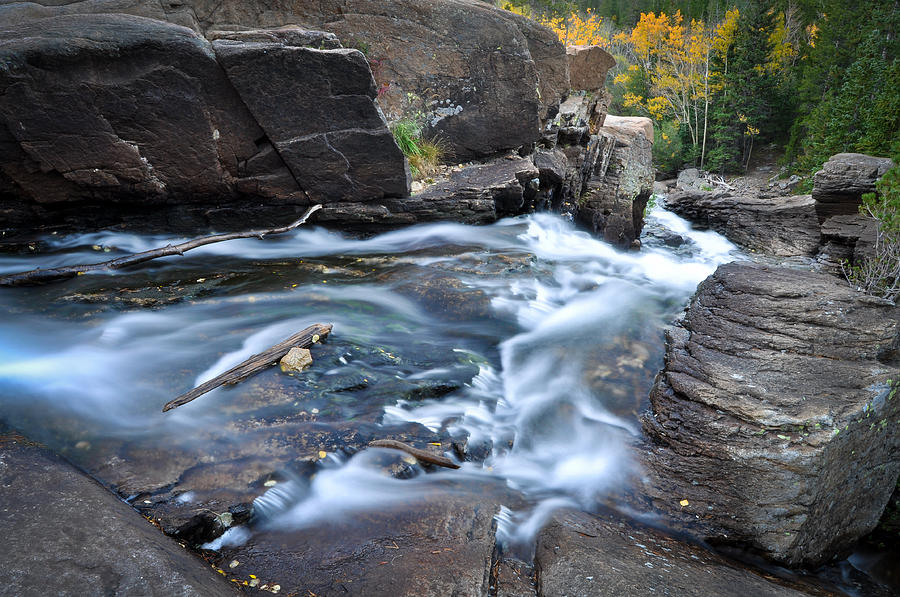 Rocky Mountain National Park Photograph - Upper Alberta Falls by Kevin Munro