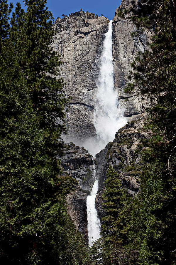 Nature Photograph - Upper and lower Yosemite Falls by Garry Gay