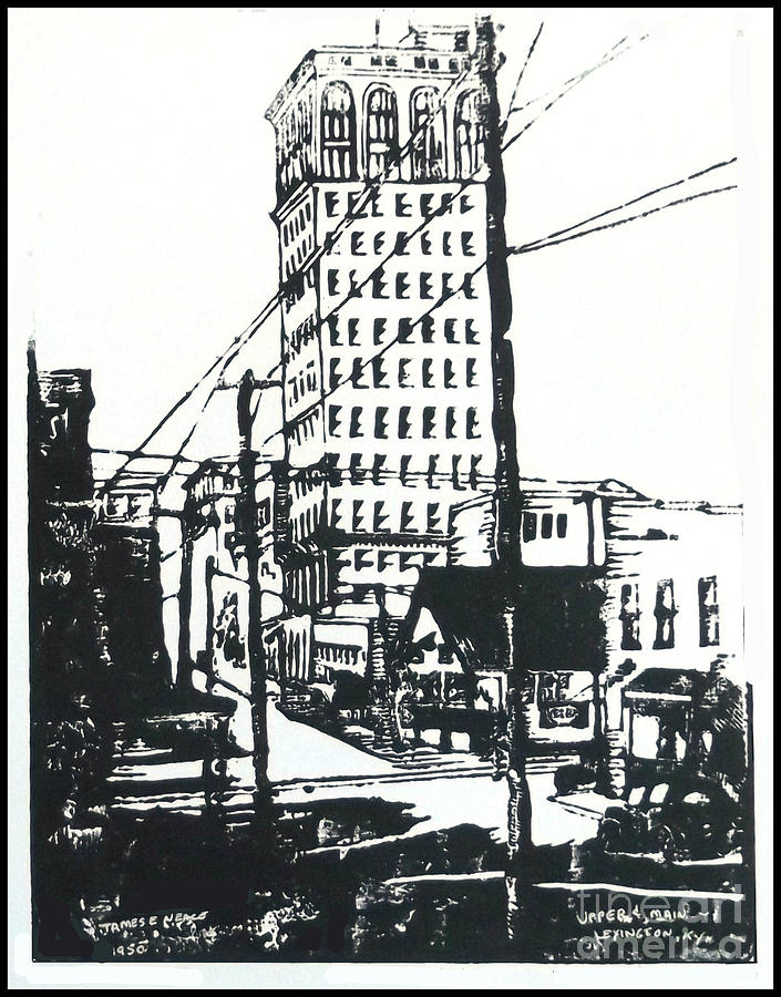 Upper and Water St Drawing by David Neace CPX