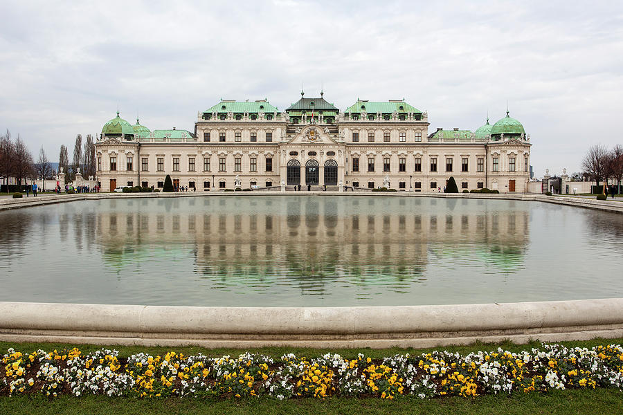 Upper Belvedere And Its Reflection Photograph