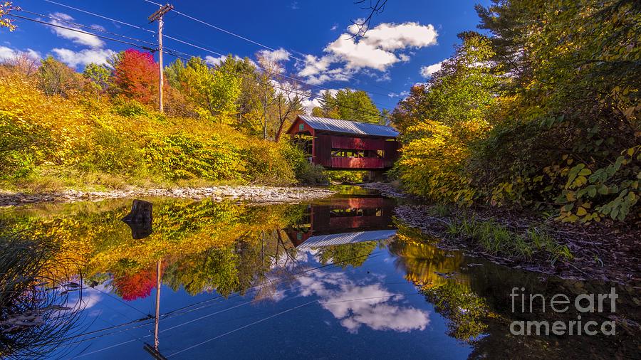 Upper Cox Brook Covered Bridge Photograph by New England Photography