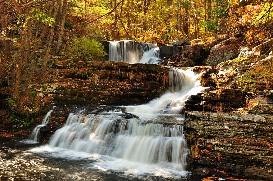 Fall Photograph - Upper falls at Delaware Water Gap by Jay Mudaliar
