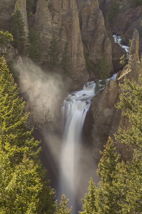 Nature Photograph - Upper falls Yellowstone by Kelley Swinney
