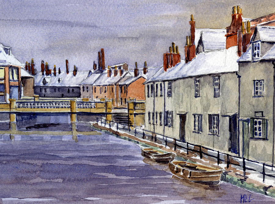 Boat Painting - Upper Fisher Row. Vanishing Oxford. by Mike Lester
